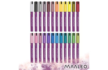 Akril dekoratív filcek – 24 színű készlet