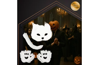 Karneváli macska jelmez 4 az 1-ben – fehér