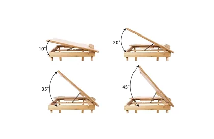 Bambusz asztal a laptop alatt