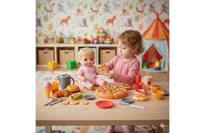 Vágott készlet tépőzárral - pizza 42 darab