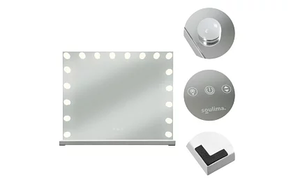 Kozmetikai tükör LED világítással 80 × 62 cm
