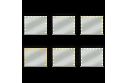 Kozmetikai tükör LED világítással 80 × 62 cm