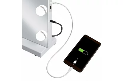 Kozmetikai tükör LED világítással 80 × 62 cm