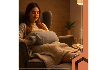 Termofor – nagy palack plüss borítással 3,5 l