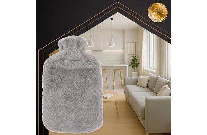 Termofor – nagy palack plüss borítással 3,5 l