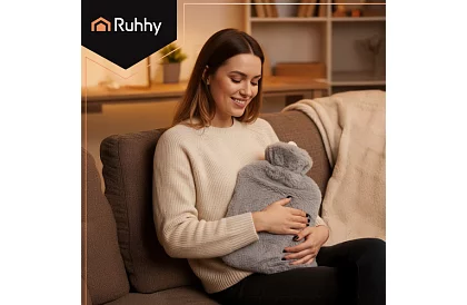 Termofor – nagy palack plüss borítással 3,5 l