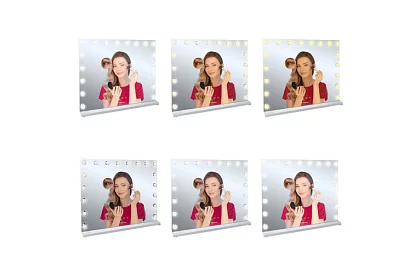 Kozmetikai tükör LED világítással 58 × 46 cm