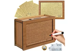 Fából motiváló persely + 5 kárty