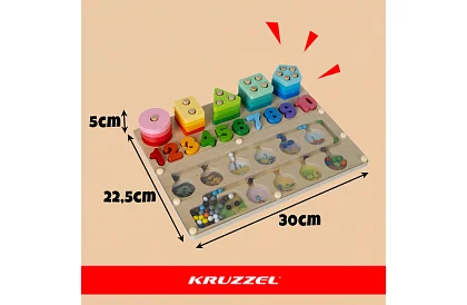 Montessori 3 az 1 formák és számok oktató osztályozó