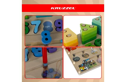 Montessori 3 az 1 formák és számok oktató osztályozó