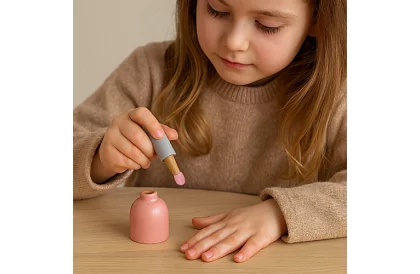 Gyermek fa fodrászkészlet 17 az 1-ben