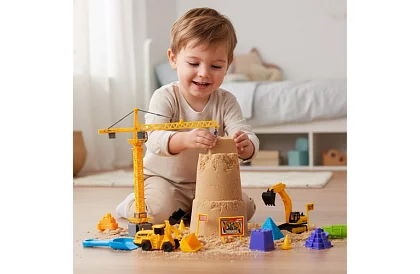 Kinetikus homok 1500 g XXL kiegészítőkkel – építkezés