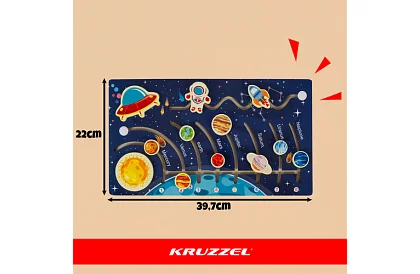 Fából készült Montessori puzzle - űr