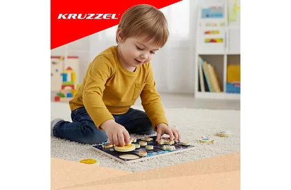 Fából készült Montessori puzzle - űr