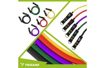 Súlyemelő gumikészlet – Expanderek 4–30 kg – 5 darab a készletben