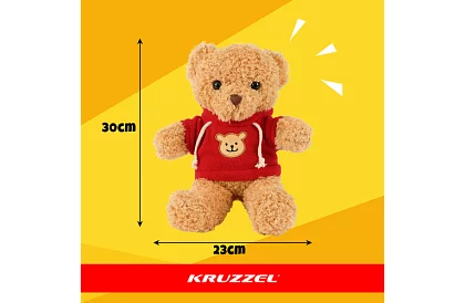 Mackó pulóverben 30 cm – plüss játék 0+ éves gyerekeknek