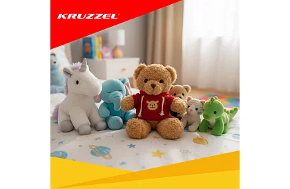 Mackó pulóverben 30 cm – plüss játék 0+ éves gyerekeknek