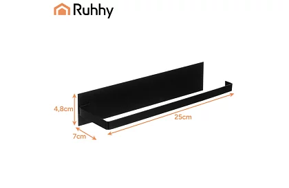 Fali tartó papírtörlőhöz 25 cm – fekete