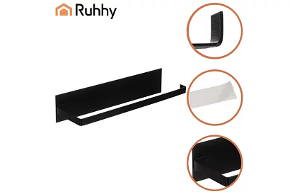 Fali tartó papírtörlőhöz 25 cm – fekete