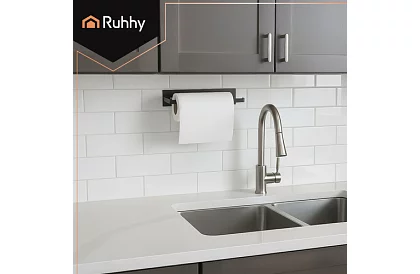 Fali tartó papírtörlőhöz 25 cm – fekete