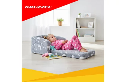 Gyermekeknek szánt kihajtható kanapé - plüss világító fotel