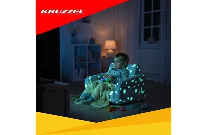 Gyermekeknek szánt kihajtható kanapé - plüss világító fotel