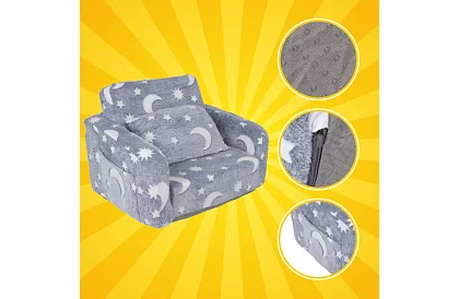 Gyermekeknek szánt kihajtható kanapé - plüss világító fotel