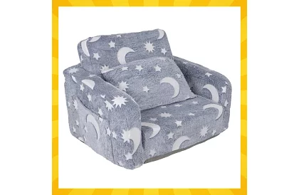 Gyermekeknek szánt kihajtható kanapé - plüss világító fotel