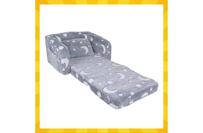 Gyermekeknek szánt kihajtható kanapé - plüss világító fotel