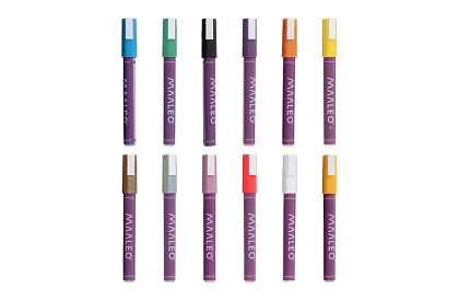 Akril dekoratív filcek – 12 színű készlet