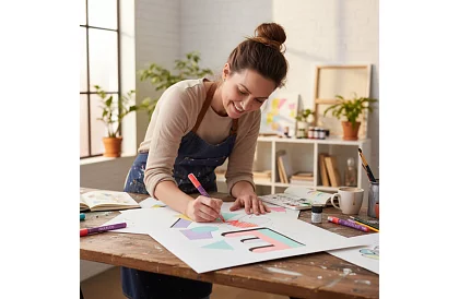 Akril dekoratív filcek – 12 színű készlet