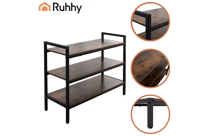 Cipősszekrény fából készült polcokkal 58,5 × 79 × 30 cm