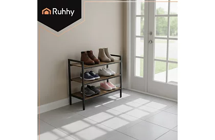 Cipősszekrény fából készült polcokkal 58,5 × 79 × 30 cm