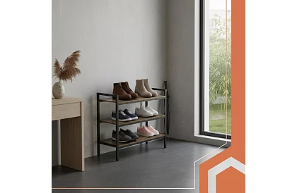 Cipősszekrény fából készült polcokkal 58,5 × 79 × 30 cm