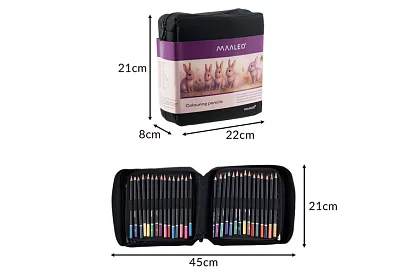 Pasztellák Művészeti Készlet 120 színű tokban + Vázlatfüzet + Rajzfüzet