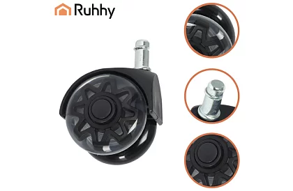 Csere gumi kerekek irodai székekhez – 5 db fekete