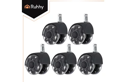 Csere gumi kerekek irodai székekhez – 5 db fekete