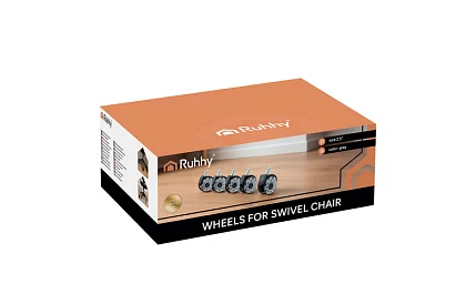 Csere gumi kerekek irodai székekhez – 5 db szürke