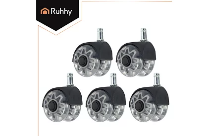 Csere gumi kerekek irodai székekhez – 5 db szürke