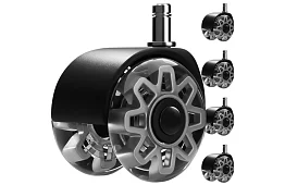 Csere gumi kerekek irodai székekhez – 5 db szürke