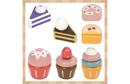 Nagy fa zöld teáskészlet + tortatartó