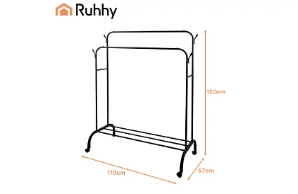Dupla ruhafogó kerekeken