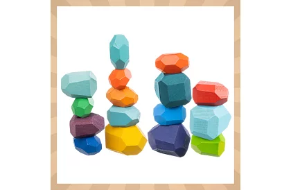 Fa díszek – 16 darabos, gyermekek számára készült, tartós díszkocka készlet