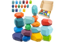 Fa díszek – 16 darabos, gyermekek számára készült, tartós díszkocka készlet