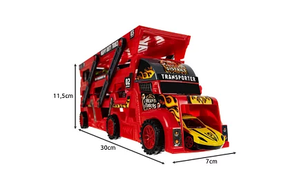 Kamion pótkocsival járművek szállítására + 6 autó
