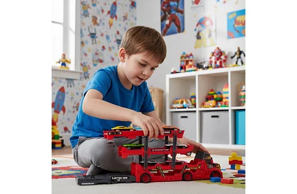 Kamion pótkocsival járművek szállítására + 6 autó