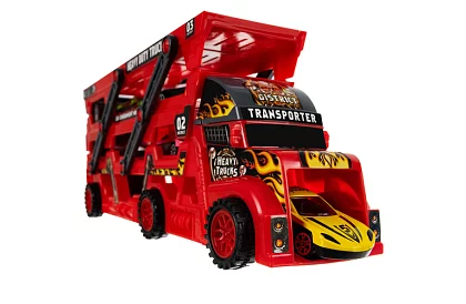 Kamion pótkocsival járművek szállítására + 6 autó