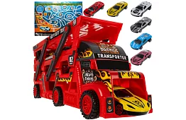 Kamion pótkocsival járművek szállítására + 6 autó