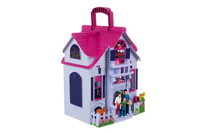 Összecsukható babaház bútorral