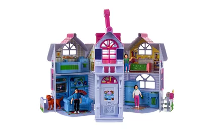 Összecsukható babaház bútorral